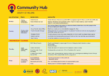 South St Helens Hub calendar