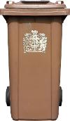Brown Bin (White Background)